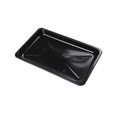 China Disposable Black Cod Frozen Seafood Meat Preservation Vacuum Sealing Tray Disposable Stick Box Steak Box Covered With PE Film for sale