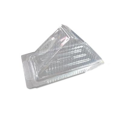 China Disposable Pastry Plastic Clear Packaging Triangle Sandwich Sealed Box for sale