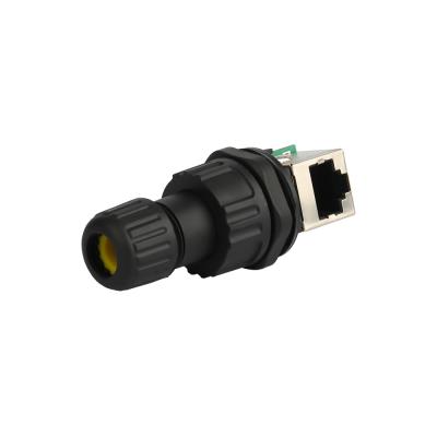 China Automotive Rj45 Connector Field Hot Sale Panel Recommendation Waterproof Rj45 Connector With Led Light for sale