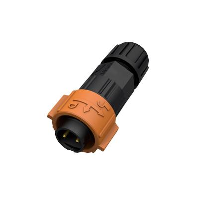 China System 2 Power IP68 Pin LED Light Self-Locking Cable Quick Connector Waterproof Male Female Connector for sale