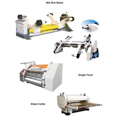 China 1200mm-2200mm 2 ply corrugated board machine production line for sale