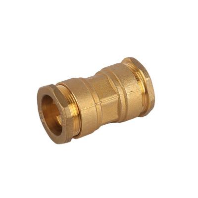 China Super Universal Brass Cast Ring Joint Fittings Round Water PE Copper Brass High Pressure Rubber Pipe Joints for sale