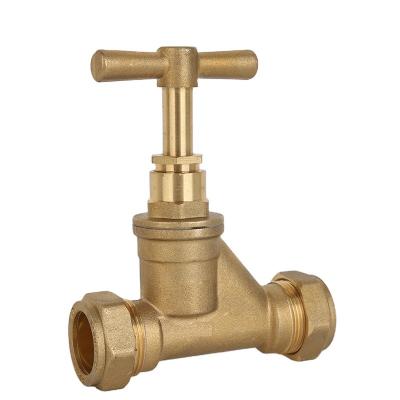 China 2 Way Thread General Male Hose Connection Brass Stopcock Valve For Garden for sale