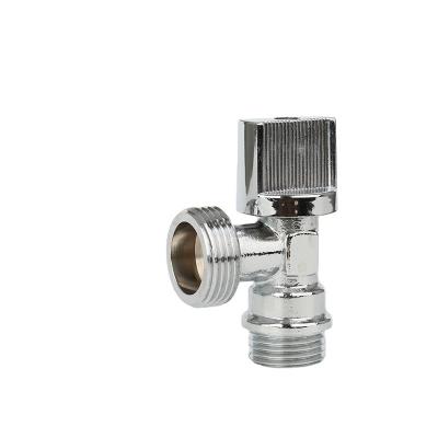 China High Quality Home Kitchen Toilet Bathroom Kitchen Angle Ball Valve Chrome Plated Brass Angle Valve for sale