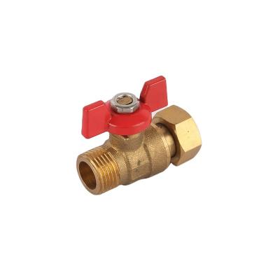 China Disc Handle Brass Yellow Ball Valve General Male Valve Hot Sell Valve Iron Center for sale