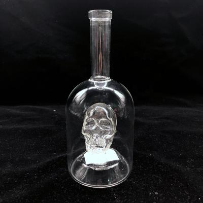 China New New Classic/Postmodern Classic/750ml Postmodern Decanter, Halloween Bottle Face Enlarges with Whiskey, Tequila, Bourbon or Rum - Great Gift for Any Bar for sale