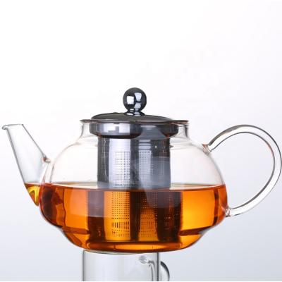 China Modern Modern Teapot with Removable Infuser, Stovetop Tea Kettle 800ml Glass Coffee and Tea Sets Safe Borosilicate Glass, Food Clear Glass Stage for sale