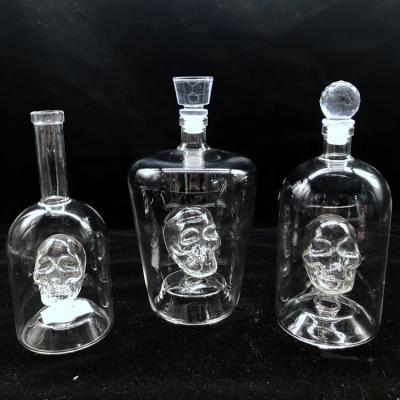 China Custom Skull Glass Decanter Glasses Brandy Glassware Wine Glass Bottles Daily Life Daily Life for sale