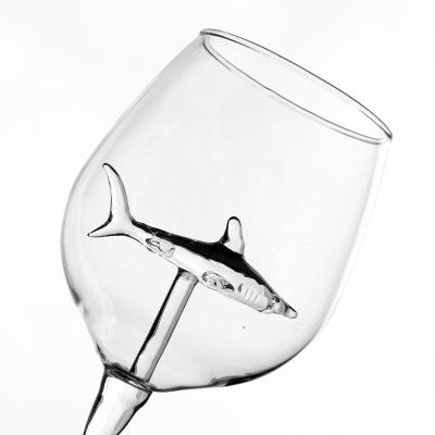 China Wine Glass Goblet Champagne Cup Martini Glass Goblet Goblet Colored Viable Wholesale Cheap Viable Shark Shape for sale