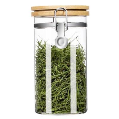 China Airtight Freshness Retention Kitchen Borosilicate Food Jars Air Tight Storage Food Glass Jars Cut Top for sale