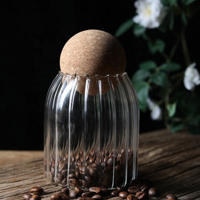 China Best Quality Freshness Keeping Freshness Storage Pumpkin Tea Canister Storage Glass Glass in Jar Bamboo Lid for sale