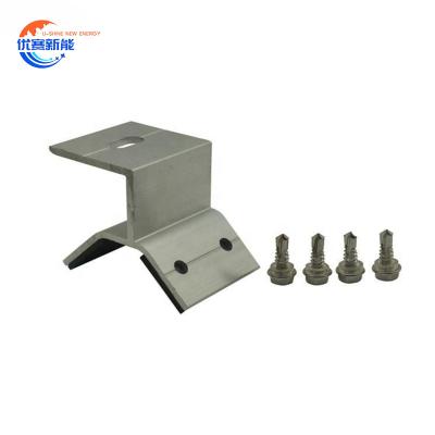 China Wholesale Adjustable Metal Roof Corner Balcony Wall Flat Roof Solar Panel Mounts Bracket Kit For Panels One for sale