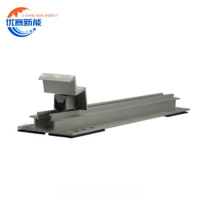 China Trapezoidal Sheet Metal Roof Metal Support Structure Aluminum Railess Solar Short Rail for sale