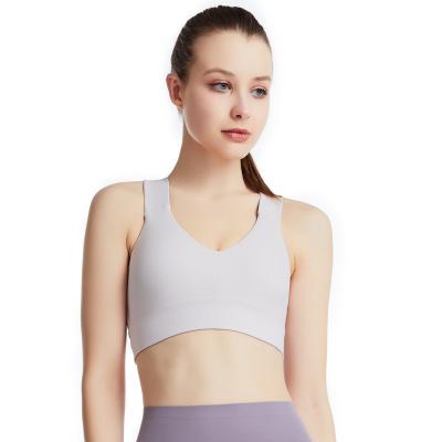 China SHEDO antibacterial sports bra plus size xxl women yoga underwear padded crop tops running vest sports bra for sale