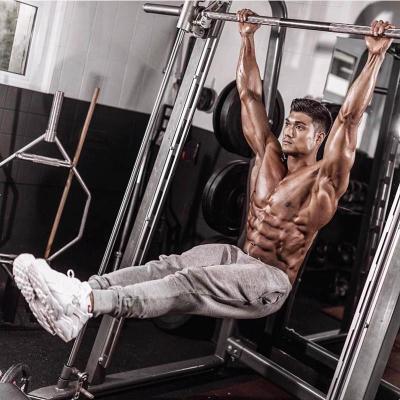 China Antibacterial Wholesale High Quality Gym Fitness Clothing Mens High Waisted Mens Cotton Running Pants for sale