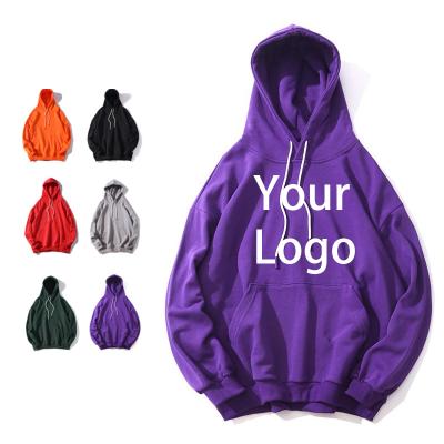 China High Quality 100% Cotton Solid Color Anti-Shrink Sweater LOGO Man Personalized Sweatshirt Hoodie Custom Made for sale