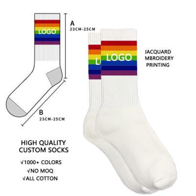 China QUICK DRY Custom HJSOX Letters Logo Sock Black White Custom Letters Logo OEM Sports Socks For Men Women for sale