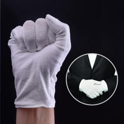 China Checked 100% Cotton Gloves White Etiquette gloves for sale