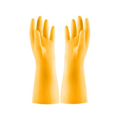 China Durable Natural Waterproof Thick Oval Household Safety Cleaning Working Rubber Gloves Latex for sale