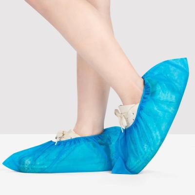 China 100pcs Disposable Non-woven Boot Cover Disposable Shoe Covers Thicken Non-slip Shoe Covers In Stock for sale