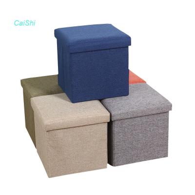 China Modern Foldable Fabric Storage Box Stool Stool For Living Furniture for sale