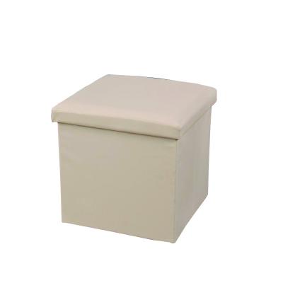 China Foldable Leather Outdoor Living Ottoman Storage Stool for sale