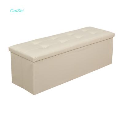 China Large Foldable Ottoman Bench Ottoman Box Life Storage Stool Modern Bench Living Stool for sale