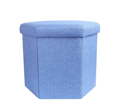 China Modern Foldable Fabric Stool Polygon Storage Stool Stool For Living Furniture for sale