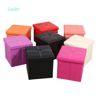 China Foldable High Quality Ottoman Stool Factory Stool Leather Box for sale