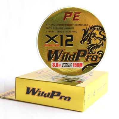 China PE 12X 12 Strand Float Locator Braided Coated Fishing Line Braided Line PE Braid Fishing for sale