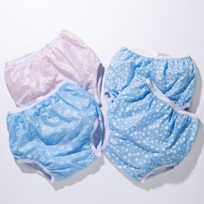 China Factory Supply PVC Printed Reusable Plastic Pants Baby Pants Waterproof Baby Diapers Pants Diaper for sale