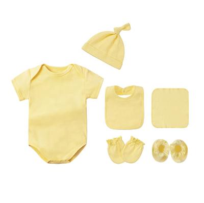 China 100% Cotton Infant Short Sleeve Baby Romper Set Baby Clothing Sets for sale