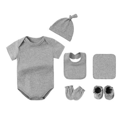 China 100% Cotton Short Sleeve Baby Romper Set Newborn Baby Clothes for sale