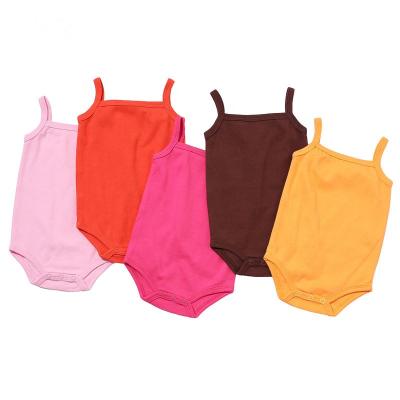 China Factory Supply Cotton Comfortable Breathble Baby Rompers Baby Bodysuit Baby Sleeveless Fabric for sale