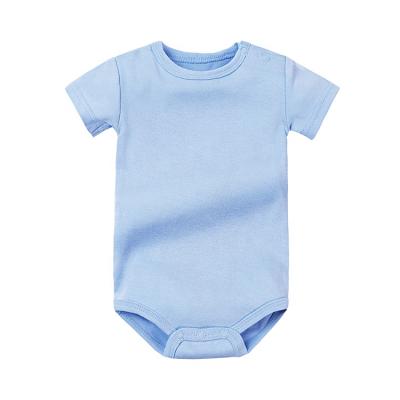 China Breathble Button Cozy Cotton Cotton Short Sleeve Snap Baby Rompers for sale