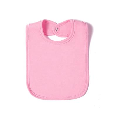 China Wholesale Newborn Round Plain Organic Cotton Baby Bibs Antibacterial for sale