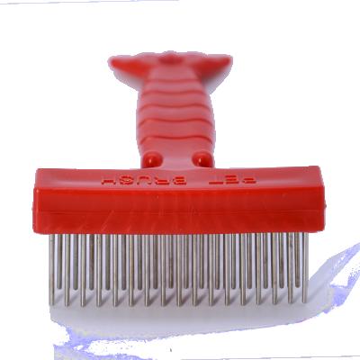 China Viable Pet Hair Combing Tools Dog Hair Grooming Comb Cat Dog Grooming Tail Fishtail Comb for sale