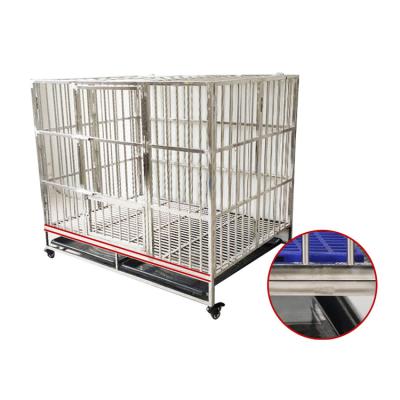 China Sustainable Pet Stainless Steel Dog Cage Quality Stainless Steel Animal Pet Cage for sale