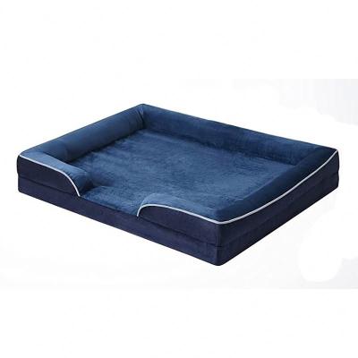 China Waterproof Premium Mat Soft Flannel Basics Plush Pet Beds Orthopedic Memory Foam Dog for sale