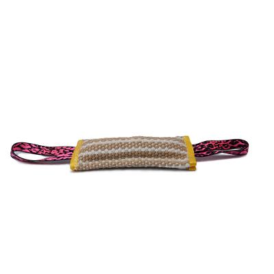 China Durable Training Dog Bite Supplies Jute Dog Bites The Stick And Grinds Its Teeth Tug Toy for sale