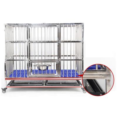 China Sustainable Custom Made Stainless Steel Pet Cage Large Dog Kennel With Skylight for sale