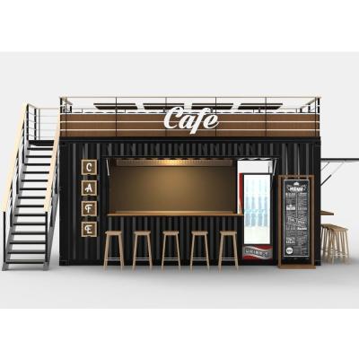 China Compact Mobile Expandable Prefab House For Fashion Cafe Shop And Boutique Wine Bar for sale