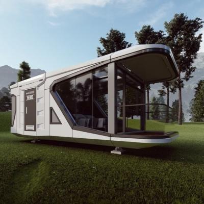 China Galvanized Steel Frame Space Capsule House Soundproof With Bathroom for sale