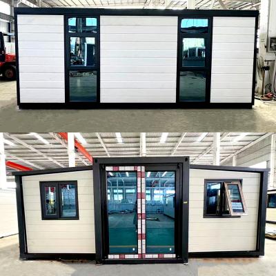 China Volledig gemeubileerd 30ft mobiele uitbreidbare prefab huis antiseistisch met badkamer Te koop