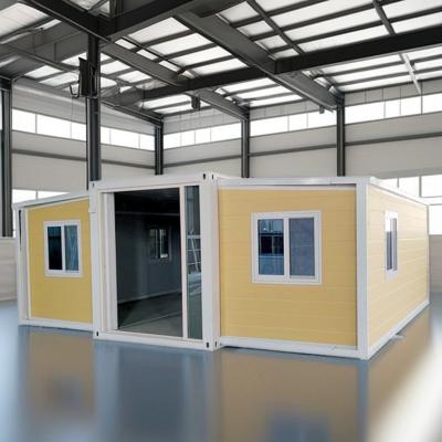 China Stalen frame 40ft uitbreidbare container huis voor ruimtebesparing en gemakkelijke assemblage Te koop