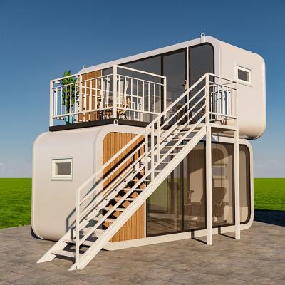 China Tiny House 20ft 40ft Outdoor Modern Popular Prefab House Mobile Working House Pod Apple Cabin For Vocation for sale