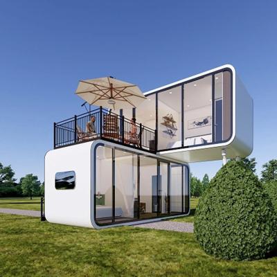 Китай 2024 Горячая продажа Apple Cabin Мобильный контейнер Дом для кафе Офис Крошечные поддоны Гостиница Использовать индивидуальные гибкие сборные дома продается