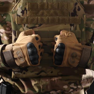 China Comfortable Army Police Tactical Combat Knuckle Hard Shooting Hunting Gloves for sale