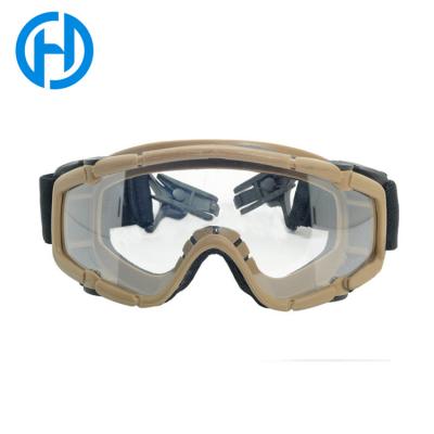 China High End Tactical Military Tactical Glass Eyewear Brand Clean Glass Removable Tape for sale