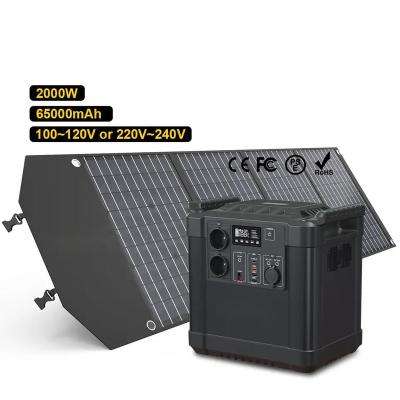 China Type C Fast charging Travel Generator Wireless 2000W 4000W Backup Power Supply Emergency Solar Generator Outdoor Home Camping for sale